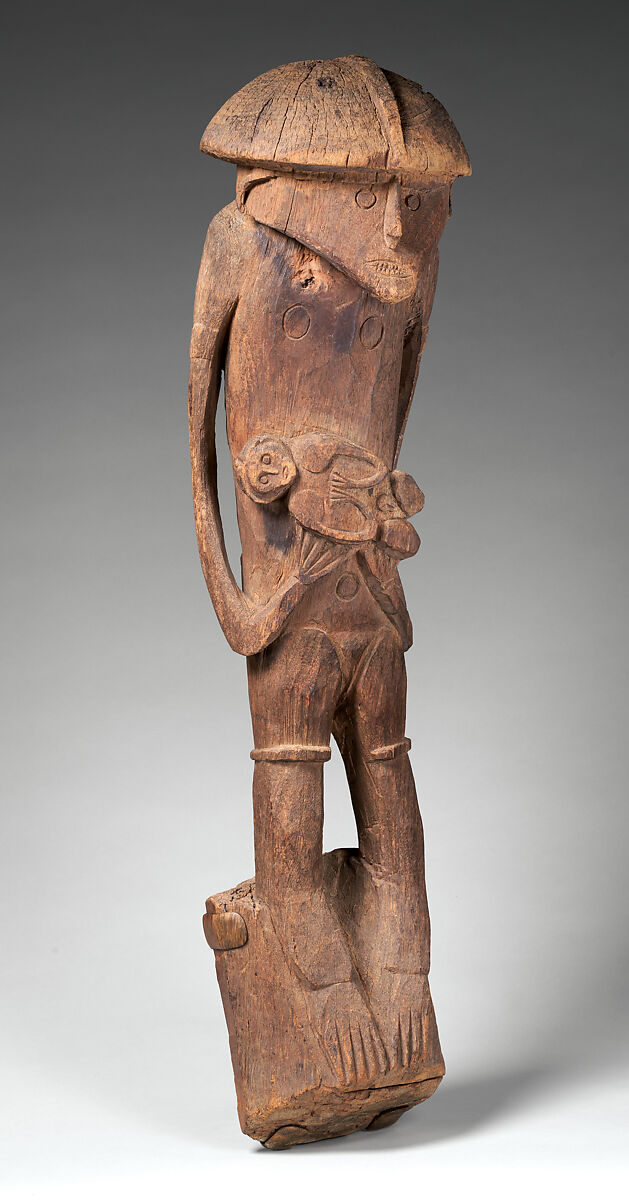 House post figure, Lake Sentani artist, Wood, Sentani people