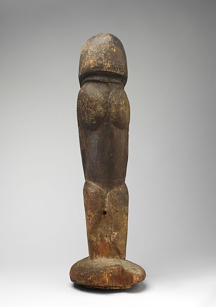 House Post Figure, Wood, Sentani people