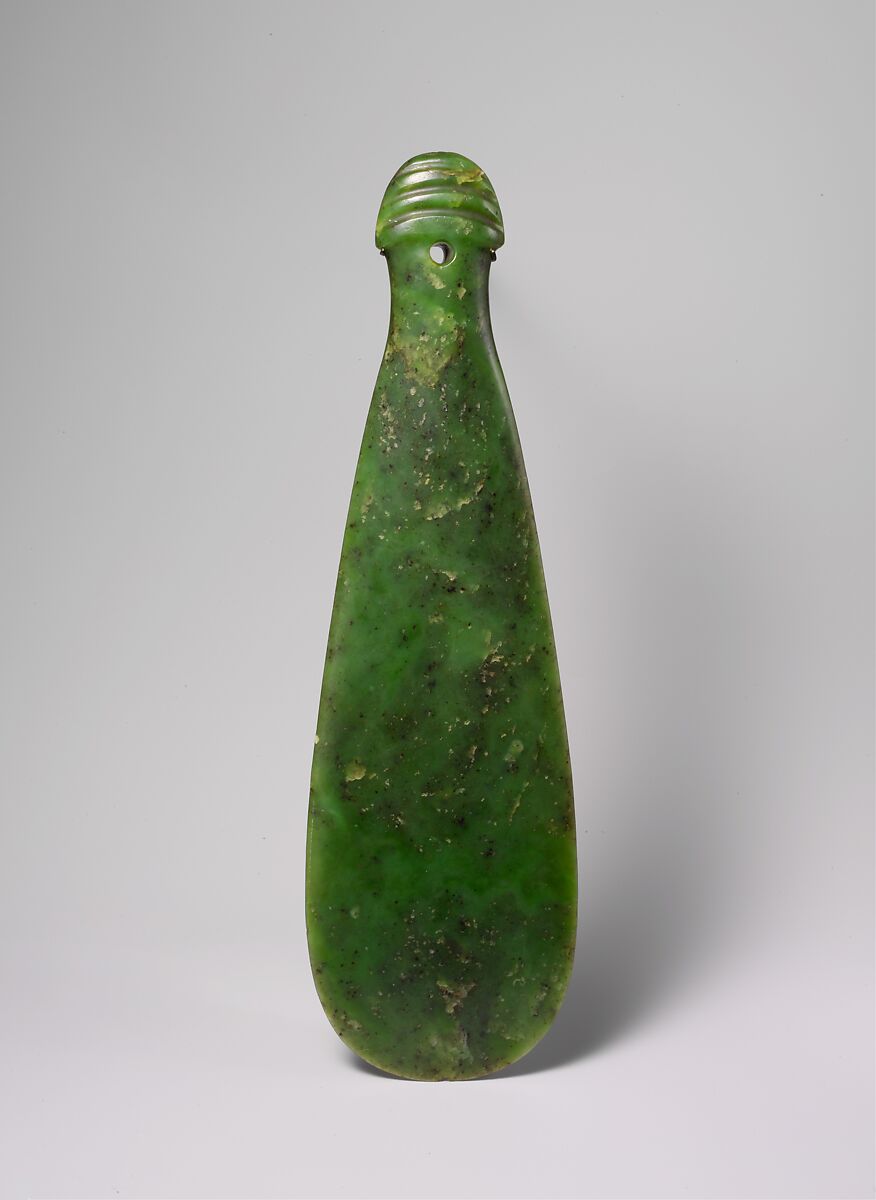 Hand club (Mere pounamu), Greenstone, Maori people 