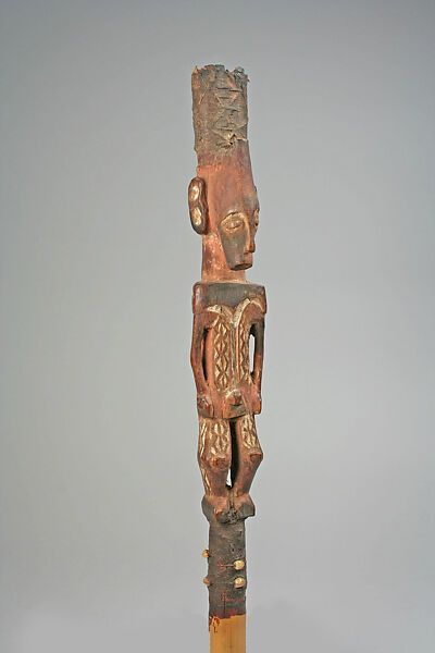 Spear Head (Kuku Hamar [?]), Wood, bamboo, fiber, shell, lime, paint, Manus Island 