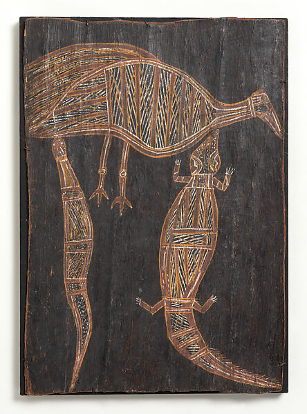 Bark Painting, Bark, paint, Ingura people (?) 