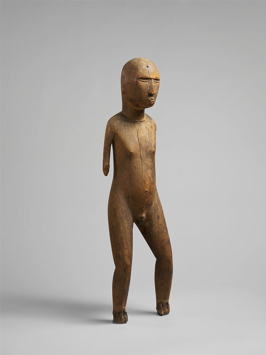 Male figure (tiki) representing the deity Rongo, Wood, Mangarevan people 