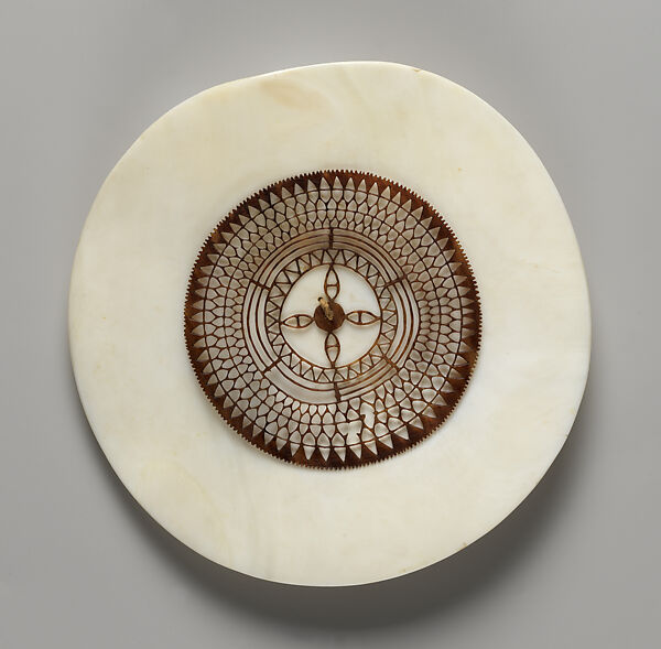 Pendant or Head Ornament (Kapkap), Tridacna shell, turtle shell, fiber, New Ireland 