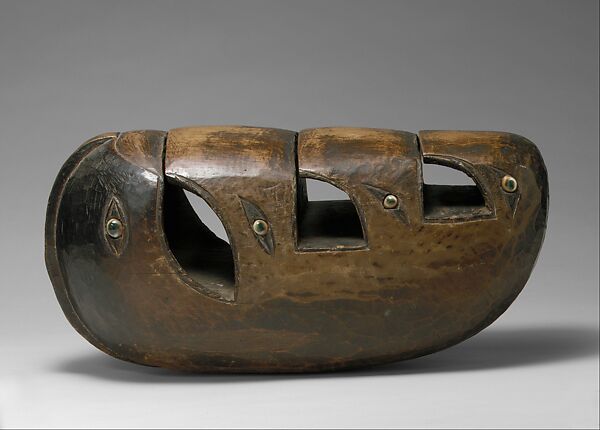 Friction Drum (Lunet or Livika), Wood, shell, Northern New Ireland