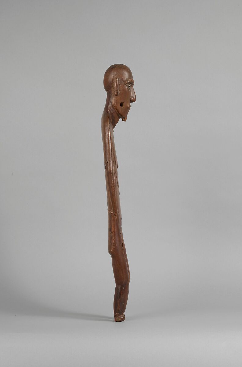 Moai papa (female figure), Rapa Nui artist, Wood, obsidian, paint, Rapa Nui people