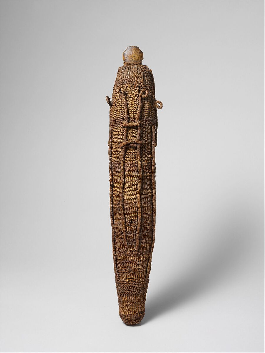 Ritual image (to'o) representing the deity Oro, Wood, coconut fiber, Maohi people