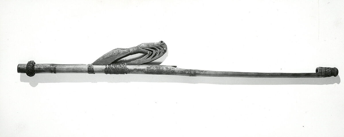 Spear Thrower, Wood, bamboo, fiber, paint, Manam Island 