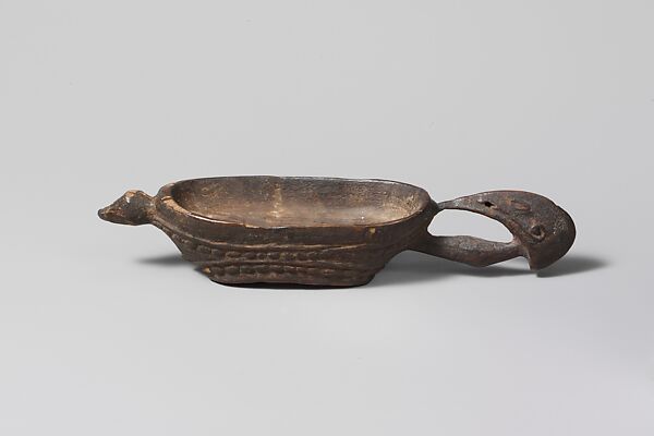 Pigment Bowl, Wood, paint, Iatmul people 