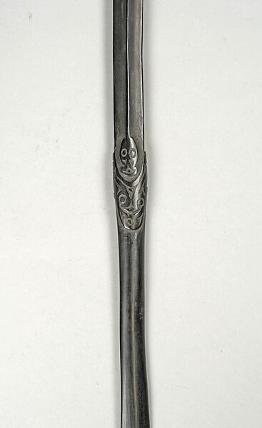 Lime Spatula, Wood, traces of lime, Massim people