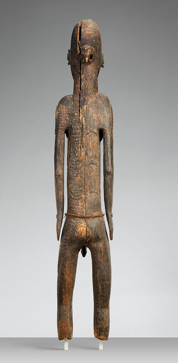 Ancestor Figure, Wood, paint, fiber, ferrous metal, Sawos people