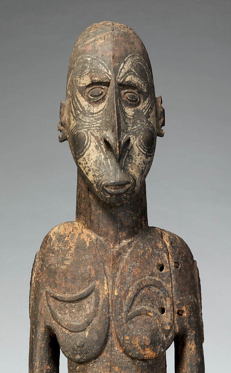 Ancestor Figure, Wood, paint, fiber, ferrous metal, Sawos people