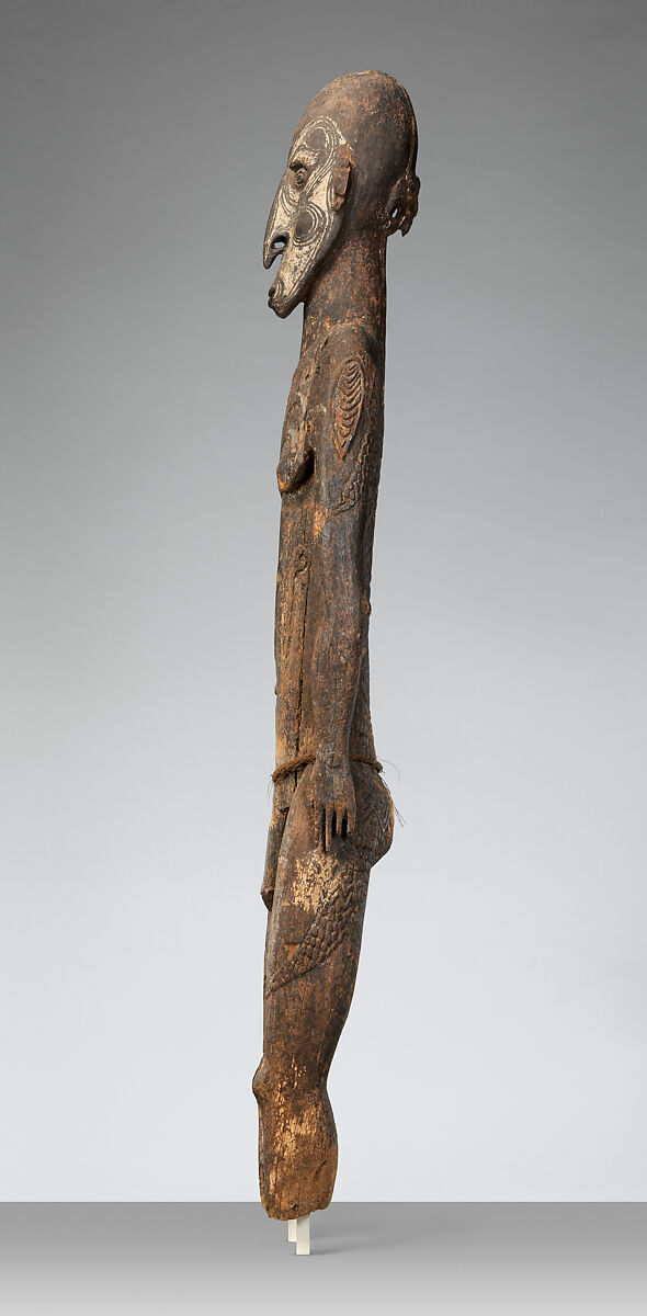 Ancestor Figure, Wood, paint, fiber, ferrous metal, Sawos people