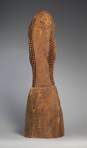 Finial from a Slit Gong (Atingting Kon), Wood, paint, Ambrym Island