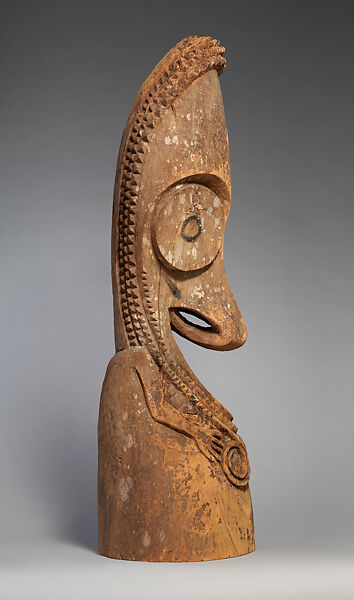 Finial from a Slit Gong (Atingting Kon), Wood, paint, Ambrym Island
