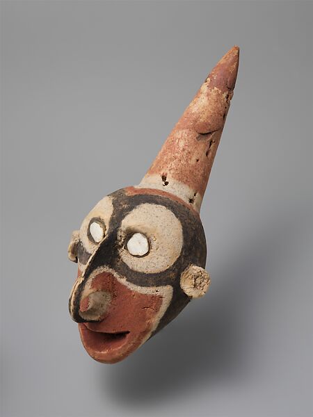 Head (Ganabi), Wood, paint, shell, resin, Gogodala people 