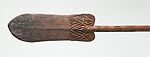 Paddle, Vaman, Wood, cassowary feathers, fiber, paint, Asmat people