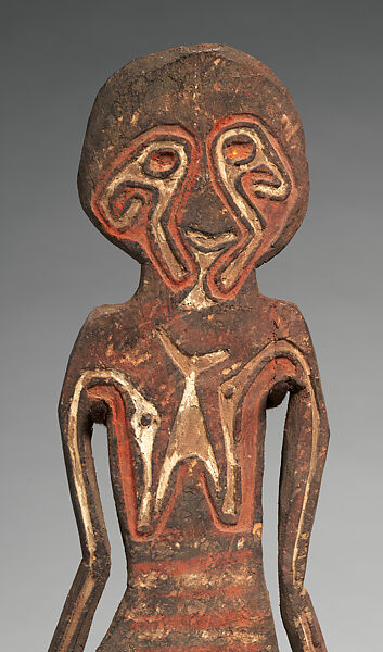 Male Figure (Bioma ?), Wood, paint, Wapo (?)