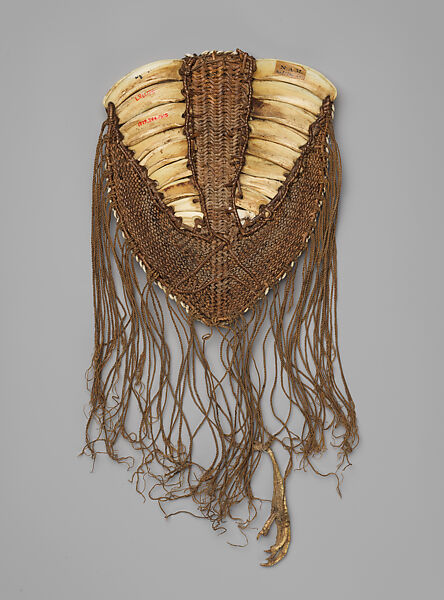 Pectoral Ornament, Pig tusks, nassa shells, seeds, fiber, resin, North coast, Aitape region