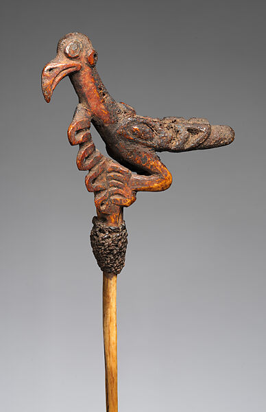 Lime Spatula, Cassowary bone, fiber, Angoram people