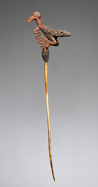 Lime Spatula, Cassowary bone, fiber, Angoram people