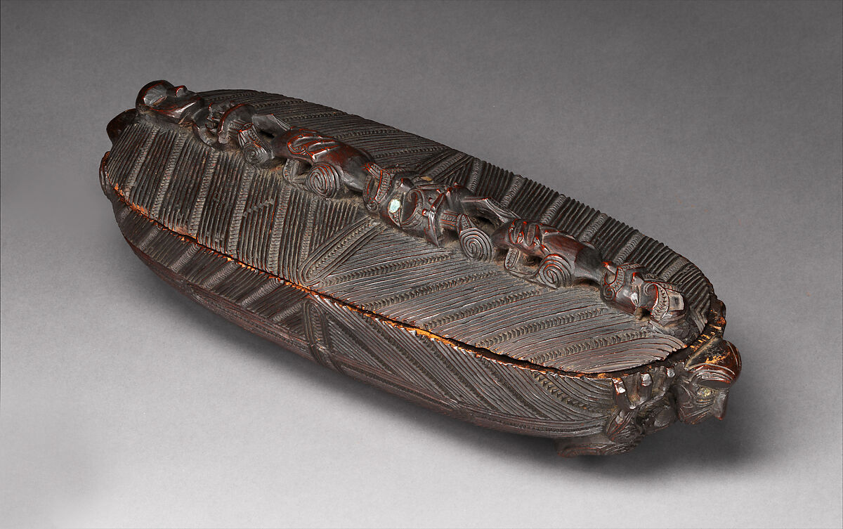 Treasure Box (Wakahuia), Wood, mother-of-pearl, Maori people, Te Arawa