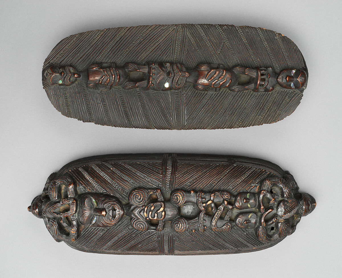 Treasure Box (Wakahuia), Wood, mother-of-pearl, Maori people, Te Arawa