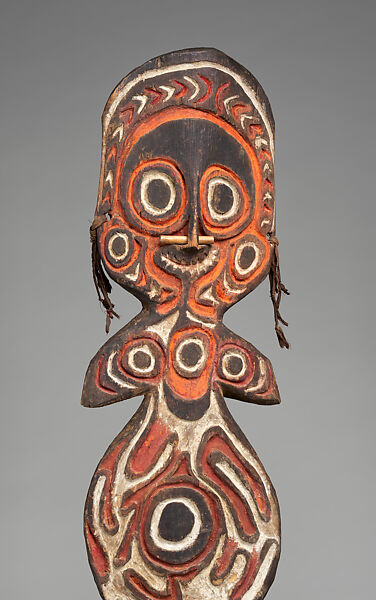 Figure (Bioma), Wood, paint, barkcloth, fiber, bamboo, Iwaino people 