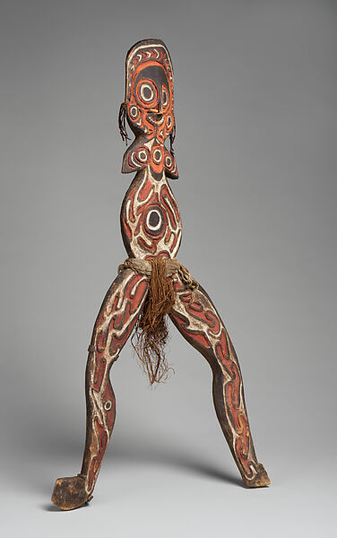 Figure (Bioma), Wood, paint, barkcloth, fiber, bamboo, Iwaino people 