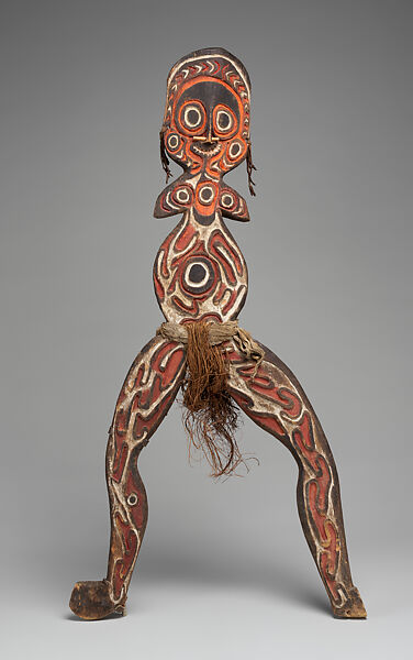 Figure (Bioma), Wood, paint, barkcloth, fiber, bamboo, Iwaino people  