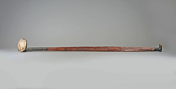 Spear Thrower, Wood, shell, resin, paint, Aurukun 