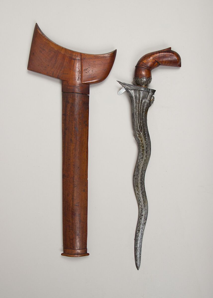 Kris with Sheath, Wood, horn, Indonesian, Sumbawa 