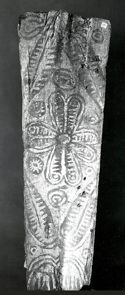 Painting from a Ceremonial House Ceiling, Sago palm petiole, paint, Iwam people