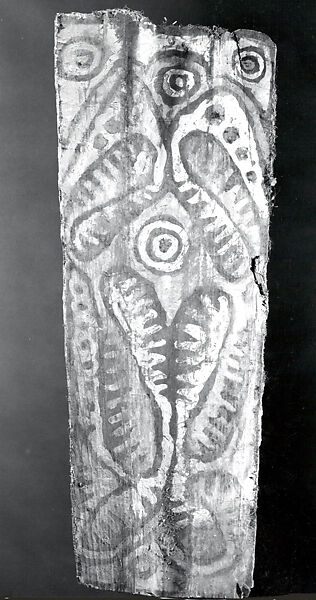 Painting from a Ceremonial House Ceiling, Sago palm petiole, paint, Iwam people