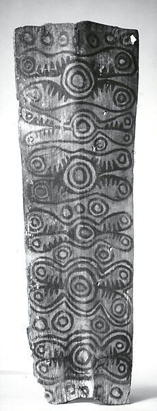 Painting from a Ceremonial House Ceiling, Sago palm petiole, paint, Iwam people