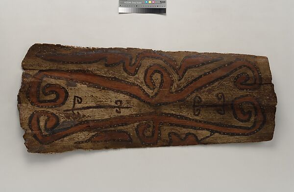 Painting from a Ceremonial House Ceiling, Sago palm petiole, paint, Yinibu people