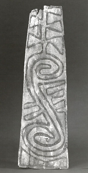 Painting from a Ceremonial House Ceiling, Sago palm petiole, paint, Yinibu people