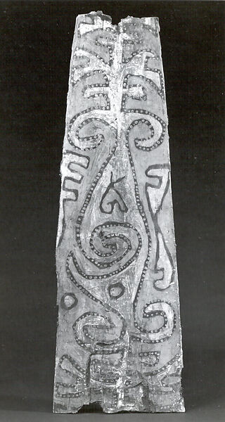 Painting from a Ceremonial House Ceiling, Sago palm petiole, paint, Yinibu people