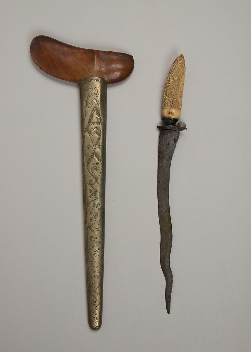 Kris with Sheath, Brass, Javanese 