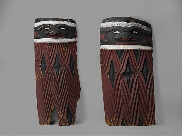 Door Board (Jovo or Tale), Wood, paint, Kanak people 