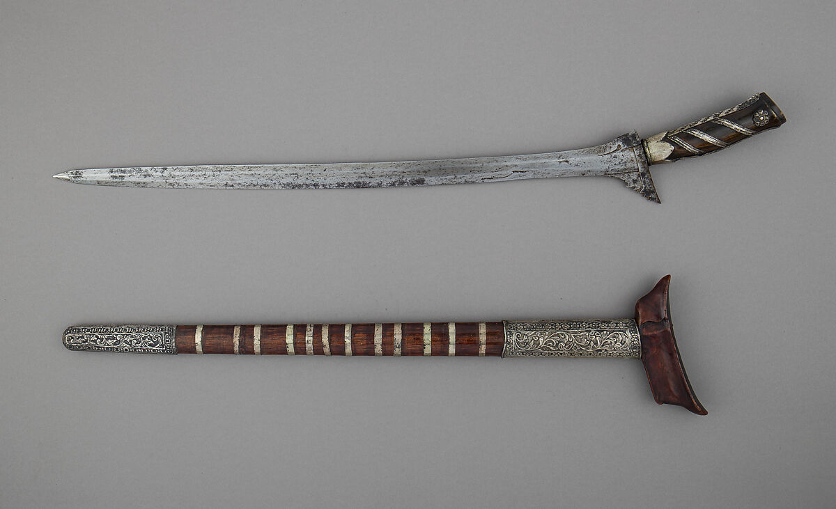 Executioner's Kris with Sheath, Steel, wood, silver, Sumatran