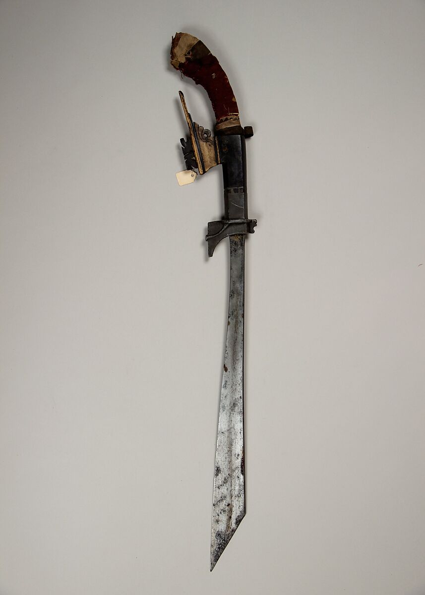 Sword, Lead, horn, bone, cloth, Indonesian, Adonara, Pulau 