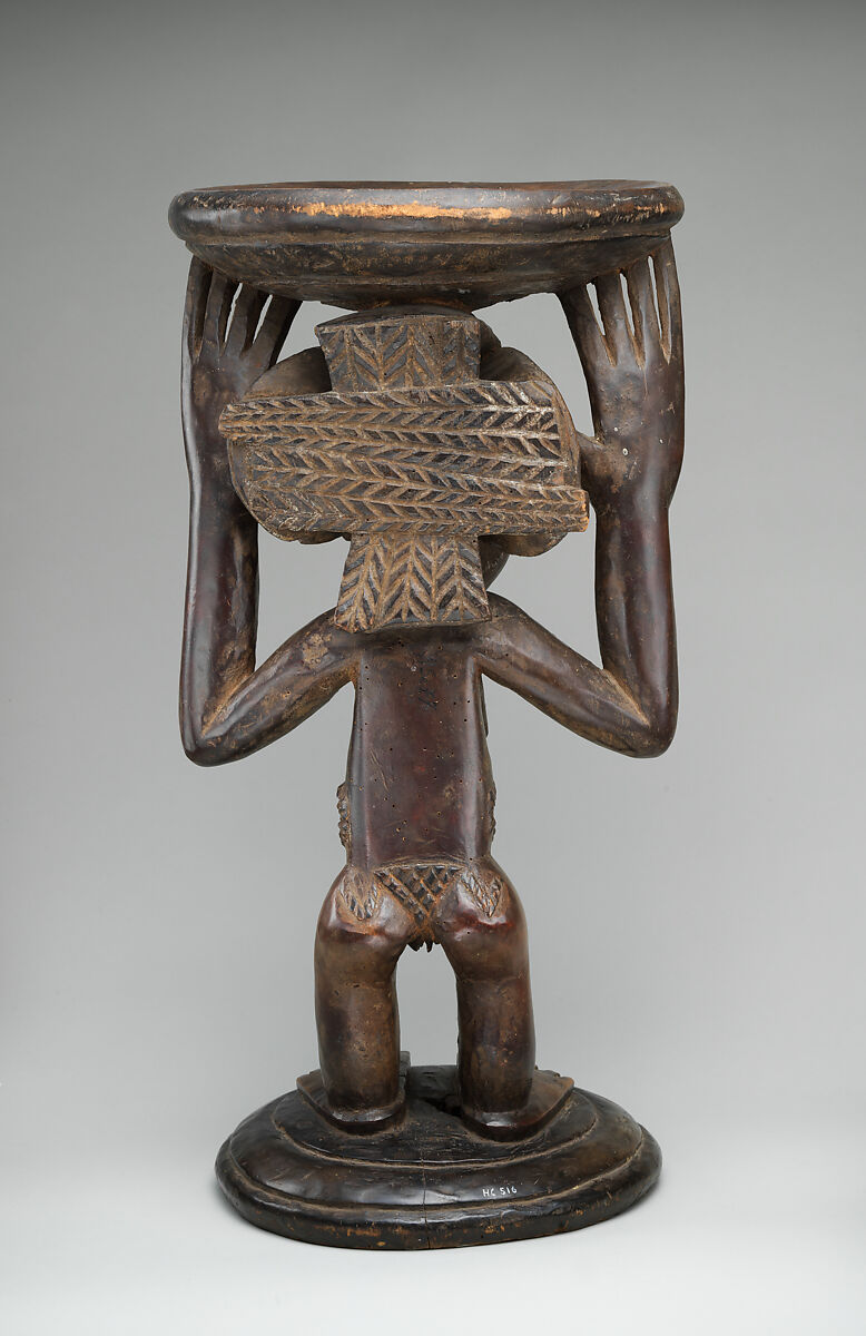 Lupona (royal seat), Ngongo ya Chintu, formerly known as the "Buli Master" (ca. 1810-1870, Kateba region, Democratic Republic of the Congo), Wood, metal studs, Luba or Hemba peoples