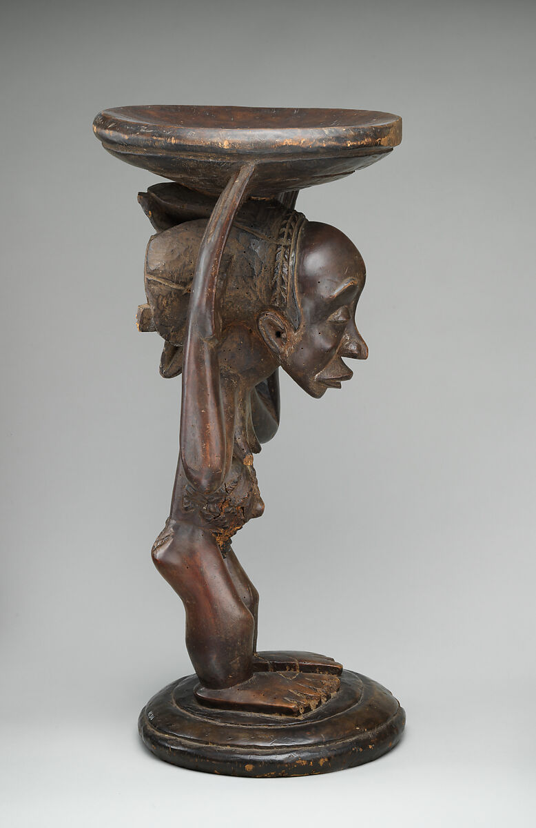 Lupona (royal seat), Ngongo ya Chintu, formerly known as the "Buli Master" (ca. 1810-1870, Kateba region, Democratic Republic of the Congo), Wood, metal studs, Luba or Hemba peoples