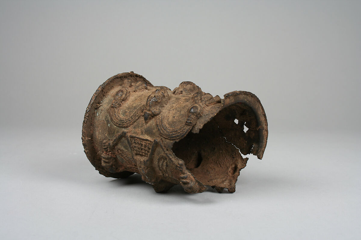 Bracelet: Figures in Relief, Bronze, Yoruba peoples 