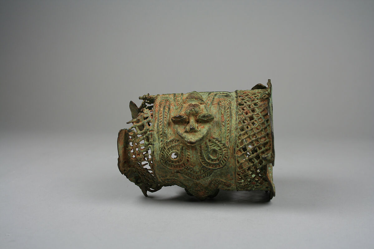 Bracelet: Openwork, Yoruba artist, Bronze, Yoruba peoples