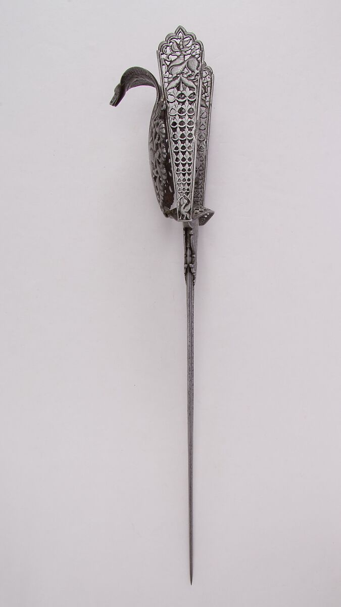 Guarded Dagger (Katar), Steel, Indian, Thanjavur; blade, European