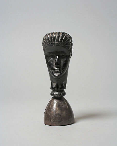 Figure: Janus Head, Wood, pigment, Bassa peoples