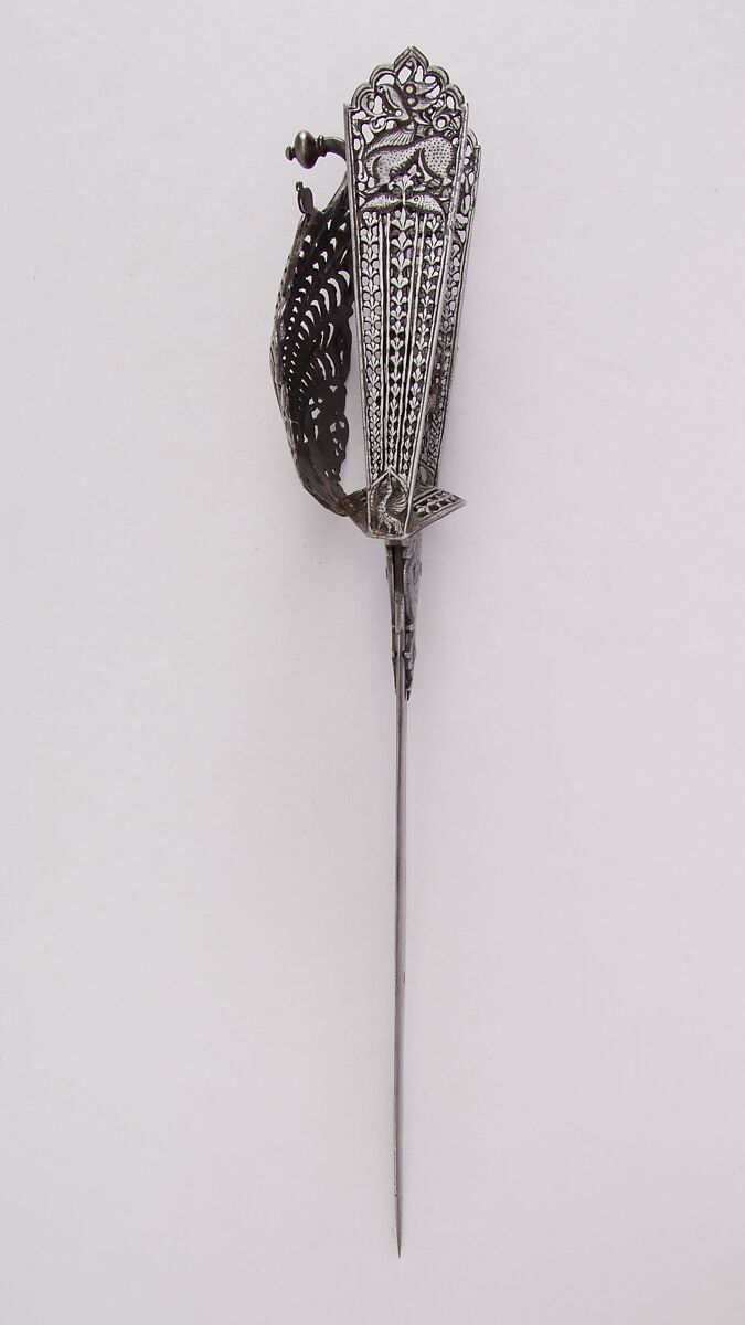 Dagger (Katar), Steel, Indian, Thanjavur; blade, European