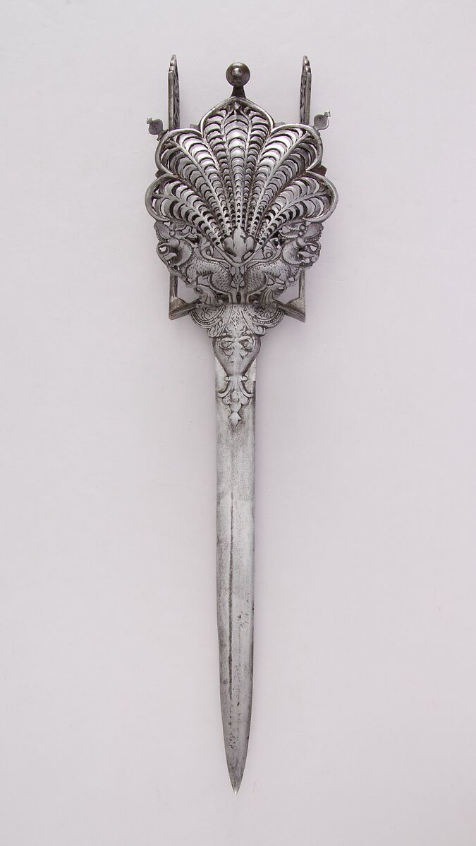 Dagger (Katar), Steel, Indian, Thanjavur; blade, European 