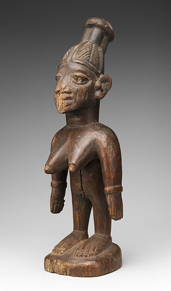 Twin Figure: Female (Ibeji), Yoruba artist, Wood, Yoruba peoples